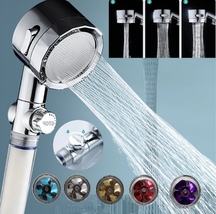 3 Mode Turbo Shower Head - Water Saving, Flow Adjust, High Pressure Spray - £13.76 GBP