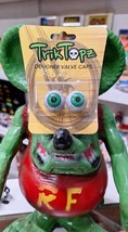Green Rat Fink Eyes fits Muscle Bike Freestyle Bicycle Dice Valve Caps  - $9.95