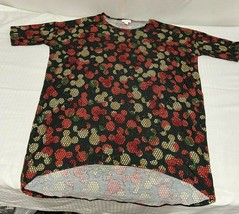 LuLaRoe Tunic Top Shirt Small Black Red Beige With Mickey And Minnie  - £10.62 GBP