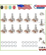 Pack of 10 A500K Pots - Long Knurled Shaft Guitar Potentiometers for Ele... - $245.43 MXN