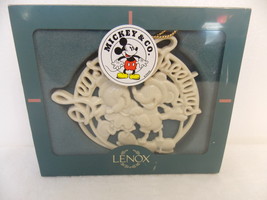 Disney Lenox Mickey &amp; Minnie Mouse Season’s Greetings Ornament  - £24.12 GBP