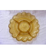 Vintage Indiana Tiara Amber Glass Divided Sandwich Tray Plate - €27,35 EUR