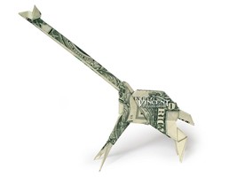 GIRAFFE Money Origami w/ Long Neck - Animal Made of Real Dollar Bill - $24.95