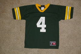 Vintage Brett Favre # 4 Green Bay Packers Jersey Youth M Favre Logo Athletic - £28.52 GBP