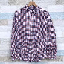 Ralph Lauren Oxford Shirt Blue Red White Plaid Button Down Cotton Boys X... - $27.71
