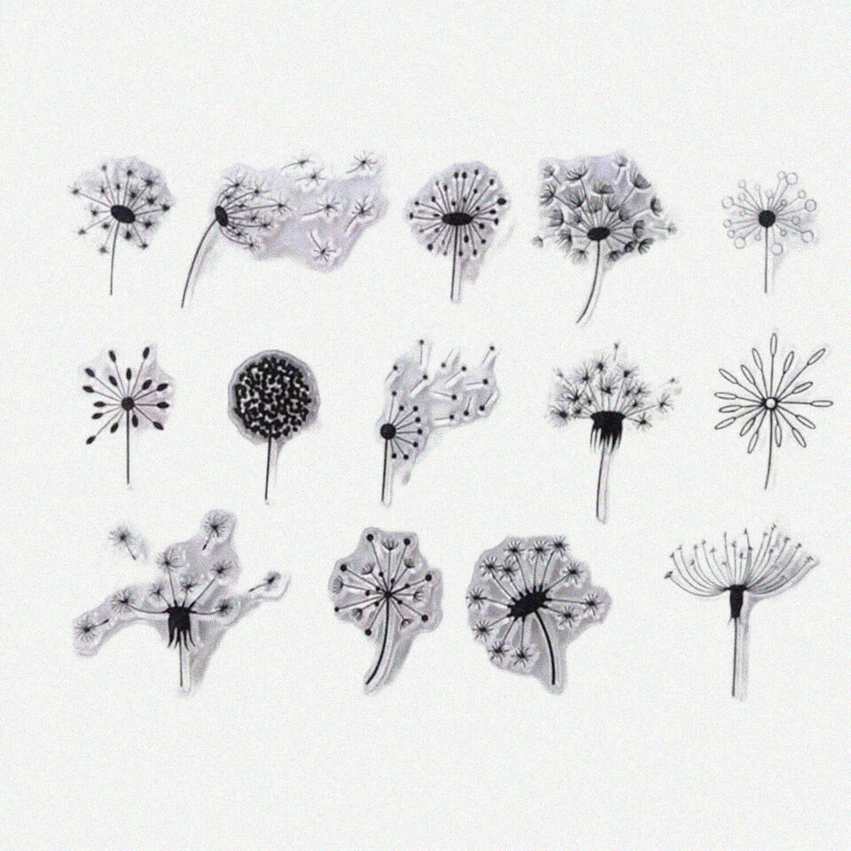 Spring &amp; Summer Dandelion Flower Clear Rubber Stamp for Scrapbooking and... - $19.75