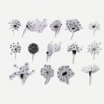 Spring &amp; Summer Dandelion Flower Clear Rubber Stamp for Scrapbooking and Card Ma - £16.19 GBP