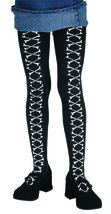 Pantyhose Bone Lace Black Child - $1,252.25 MXN