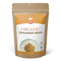 Organic Fenugreek Seeds (8 OZ) - Gluten Free , Non-GMO Fresh Methi Seeds Whole - £5.69 GBP