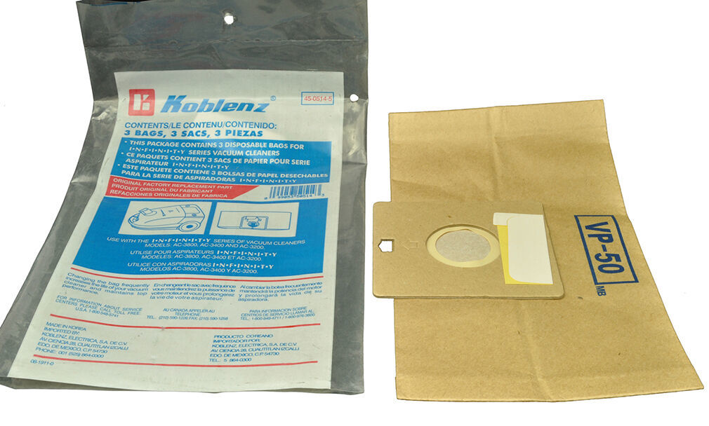 Koblenz Infinity Canister Vacuum Cleaner Bags - £9.73 GBP