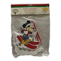 Disney Kurt Adler Santas World Mickey Mouse On Skis Ornament - £9.47 GBP