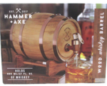Hammer and Axe Wood Whiskey Barrel 800 ml 27 FL OZ of Whiskey/Spirits - £21.32 GBP
