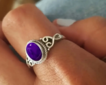 Vintage Style Purple Mosaic Ring - New - Size 6 - $14.99
