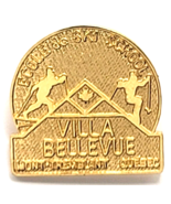 Villa Bellevue École de Ski School Pin Mont-Tremblant Quebec Canada Gold... - $28.04 CAD