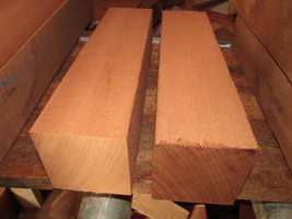 2 Exotic Kiln Dried Sapele Turning Blanks Lumber Wood Turning ~4 X 4 X 11&quot; - £38.75 GBP