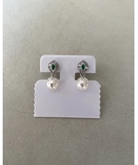 7.5mm Crystal White Japanese Akoya Pearl Drop Earrings Fine Jadeite-Insp... - $118.00