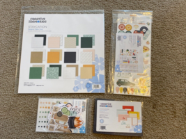 Creative Memories 4pc SET: &quot;Staycation&quot; 12x12 Paper-Stickers-Mats -NEW! - $35.14