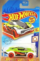 2021 Hot Wheels #135 Track Stars 5/5 COSMIC COUPE Green/White w/Orange Wheels - £5.91 GBP