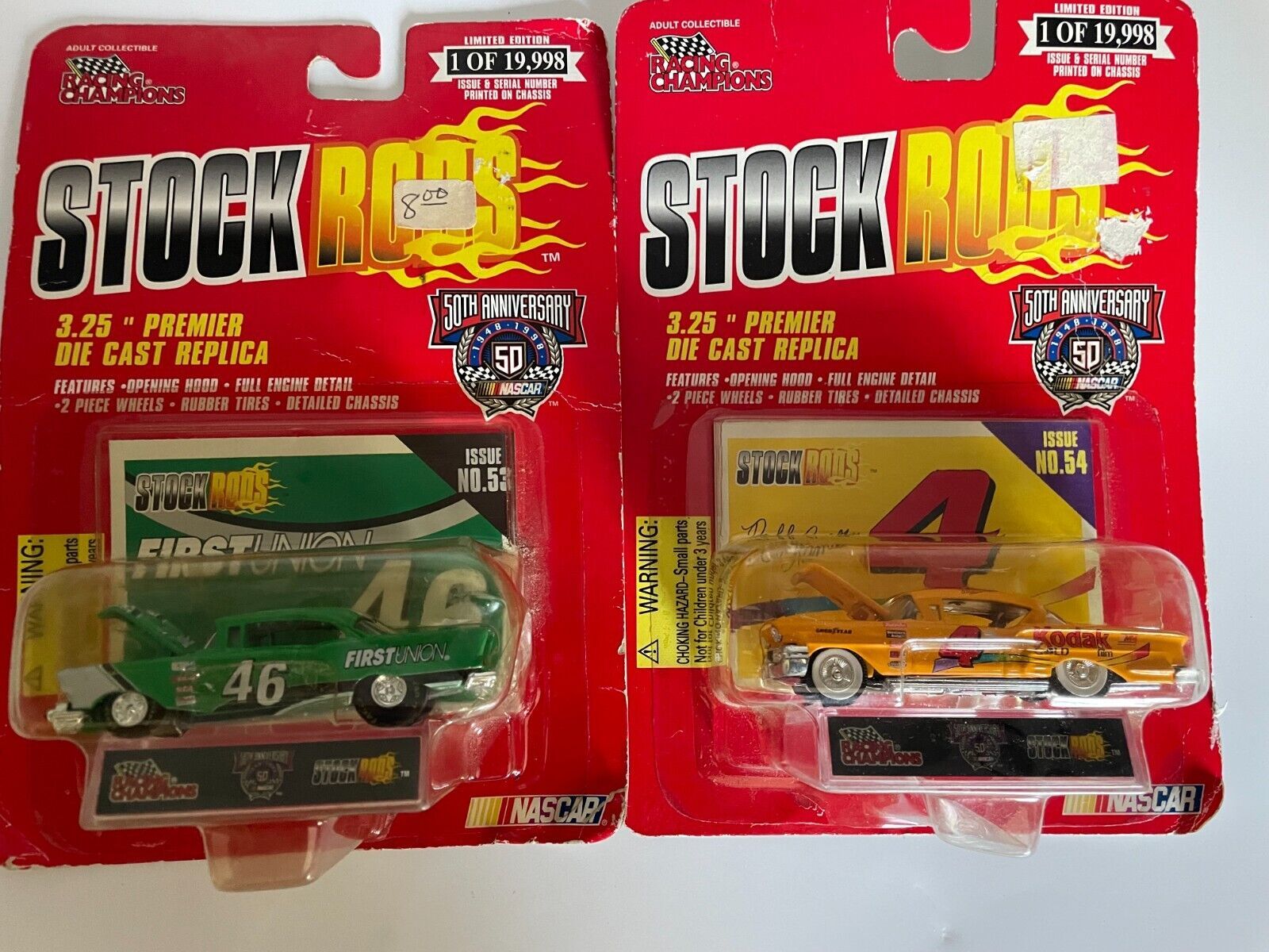 Racing Champions Die Cast Car Lot Stock Rods NASCAR 1998 Kodak Vintage - $9.49