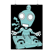 DJ Robot Turntable CD Rave Decks Matte/Glossy Poster A0 A1 A2 A3 A4 | Wellcoda - $7.99+