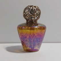 La Tee Da Blown Glass Iridescent Fragrance Lamp Gold Swirl Opalescent  - £12.53 GBP