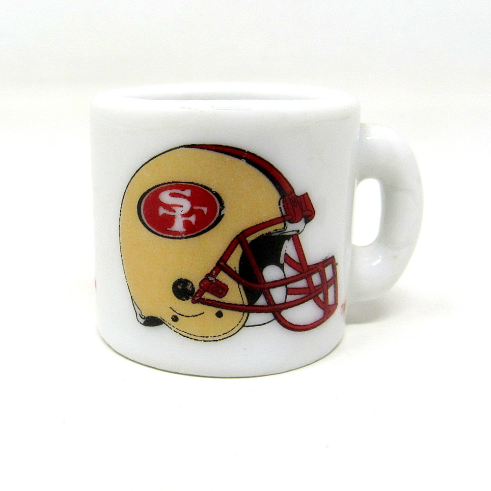 Primary image for San Fransisco 49ers Miniature Cup NFL Football 1" Ceramic Mug Ornament Display