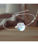 Sea Turtle Moonstone Bracelet Sterling Silver Ocean Animal Jewelry Birth... - $132.40 CAD