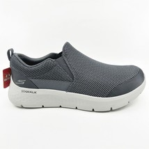 Skechers Go Walk Flex Impeccable II Charcoal Mens Extra Wide Slip On Sneakers - £51.11 GBP