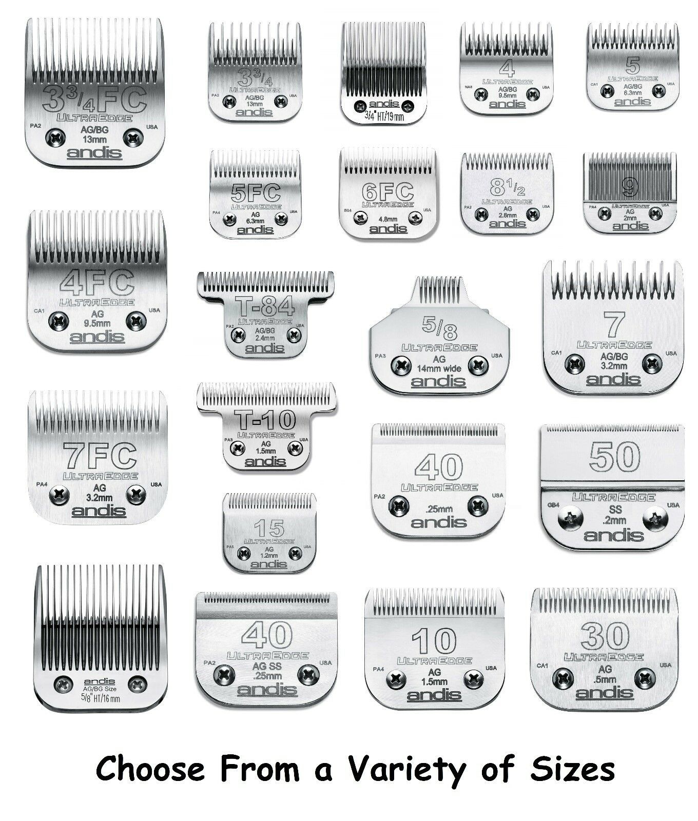 Professional High Quality Dog Grooming Ultra Edge Clipper Blades Choose ... - $33.55+