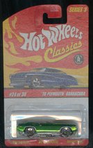 Hot Wheels Classics Series 3 24 of 30 GREEN &#39;70 Plymouth Barracuda 1970 ... - $203.19 MXN