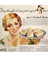 Pillsbury Flour London Tea Cakes 1933 Advertisement Full Page Lithograph... - $39.99
