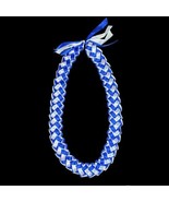 Blue And White 4 Ribbon Satin Graduation Gift Lei Hand Made - £12.34 GBP