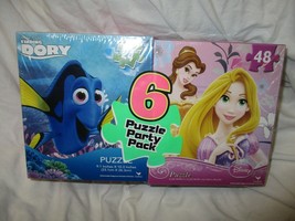 Disney Princess, Minnie, &amp; Dory Puzzles - 6 Puzzle Party Pack (48 pc. &amp; 24 pc. m - £24.77 GBP
