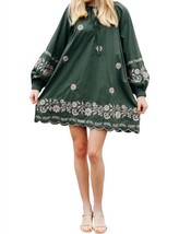 Mable embroidered dress in Green - £43.31 GBP