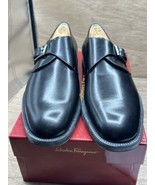 Salvatore Ferragamo Nero Calf 10.5 D Giro with box - $270.73 CAD