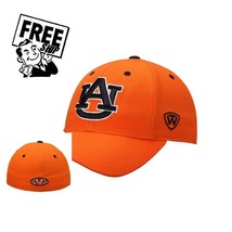 Auburn Tigers Top of the World Dynasty Memory Fit Fitted Hat - Orange  7 1/8 - £19.73 GBP