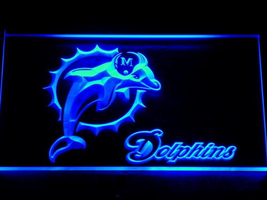 Miami Dolphins Logo Illuminated Led Neon Sign Home Decor, Room, Lights Décor Art - £20.77 GBP+