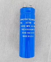 Capacitor Technology CTS Capacitor 14000 uF 40 WVDC FAO 143G040BF1S - $6.99