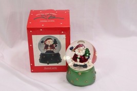 JCPenney Musical Santa Christmas Snow Globe Plays Joy to the World 6-1/2... - $10.77