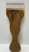 Rare Vintage Handmade Carved Wood and Acrylic Ice Scraper 8 in Long - $24.48