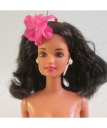 Hispanic Barbie Doll Teresa Face Pink Flower White Jewelry Vintage 90s - £19.55 GBP