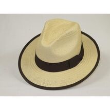 Men's Bruno Capelo Genuine Straw Hat Snap Brim Fedora PANAMA PM590 Natural image 3
