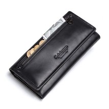 Contact&#39;s HOT Leather Women Wallet High Quality Coin Purse Female Long Clutch Wa - £41.78 GBP