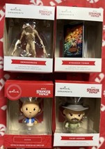 Hallmark Stranger Things Christmas Ornament Set 4 Hopper Eleven Demogorgon Vhs - $65.99