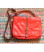 Fossil Orange Pebbled Leather Crossbody Bag - £27.40 GBP