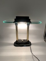 Vintage Post Modern Bankers Desk Lamp Black Base Imperfections READ - £33.12 GBP
