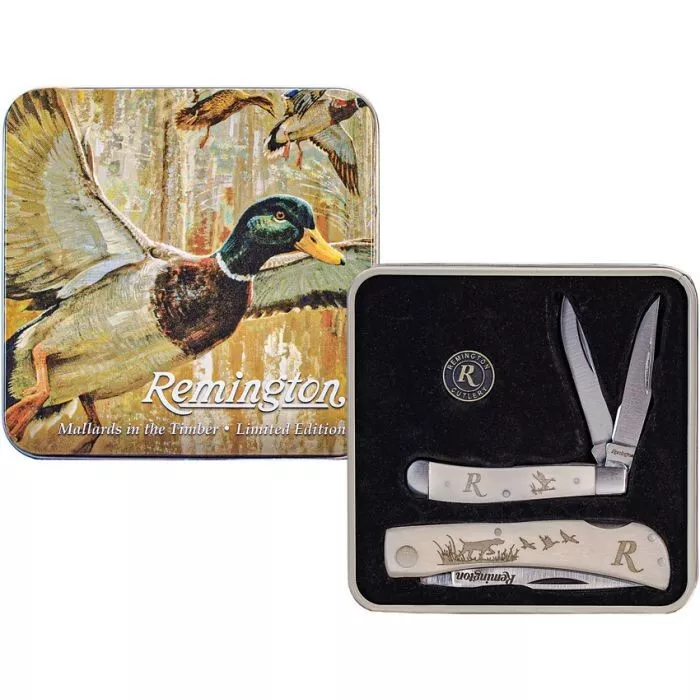 Remington Mallards in the Timber Knife &amp; Tin Collector Gift Set - $523.50 MXN