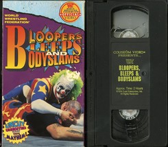 Wwf Bloopers Bleeps And Bodyslams 1994 Vhs Coliseum Video Tested - £27.38 GBP