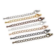 50 70mm Tone Extension Tail Chain Lobster Clasps Connector, 10-20pcs lot - $3.27+