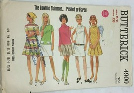 Vintage Butterick 4900 Young Junior Teen One Piece Dress Pleated A-line 5/6 - $19.99